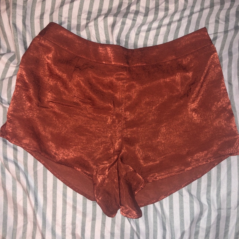 honey punch satin shorts